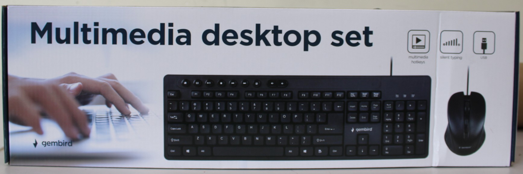 SALE OUT. Gembird KBS-UM-04 Multimedia desktop set, black, US-Layout - SALE OUT. - Gembird - Multimedia desktop set - KBS-UM-04 - USB Keyboard - Wired - Mouse included - US - Black - DAMAGED PACKAGING