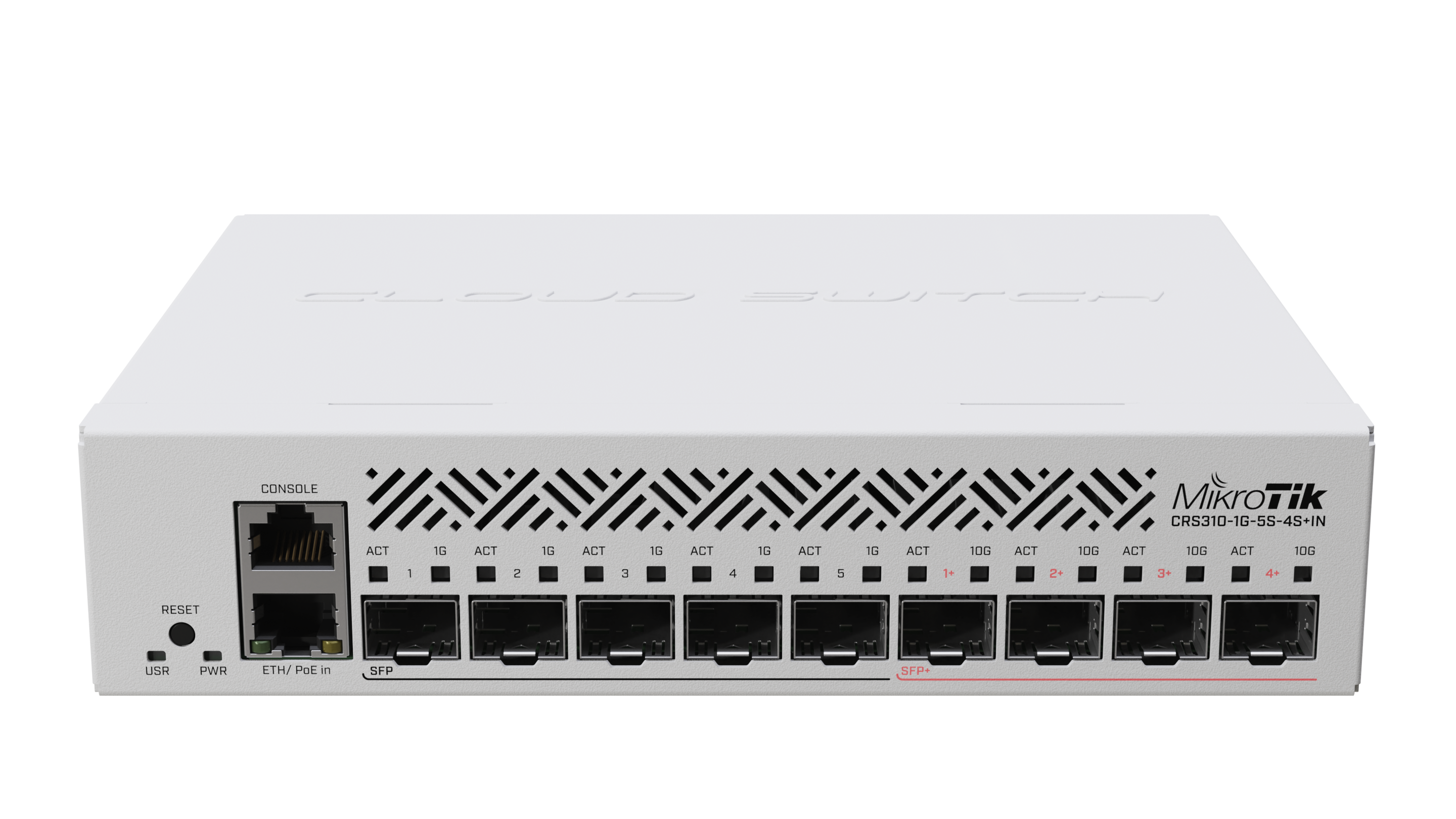 MikroTik - Cloud Router Switch - CRS310-1G-5S-4S+IN - Managed L3 - Rackmountable - Mesh Support No - MU-MiMO No - SFP ports quantity 5 - No mobile broadband - SFP+ ports quantity 4