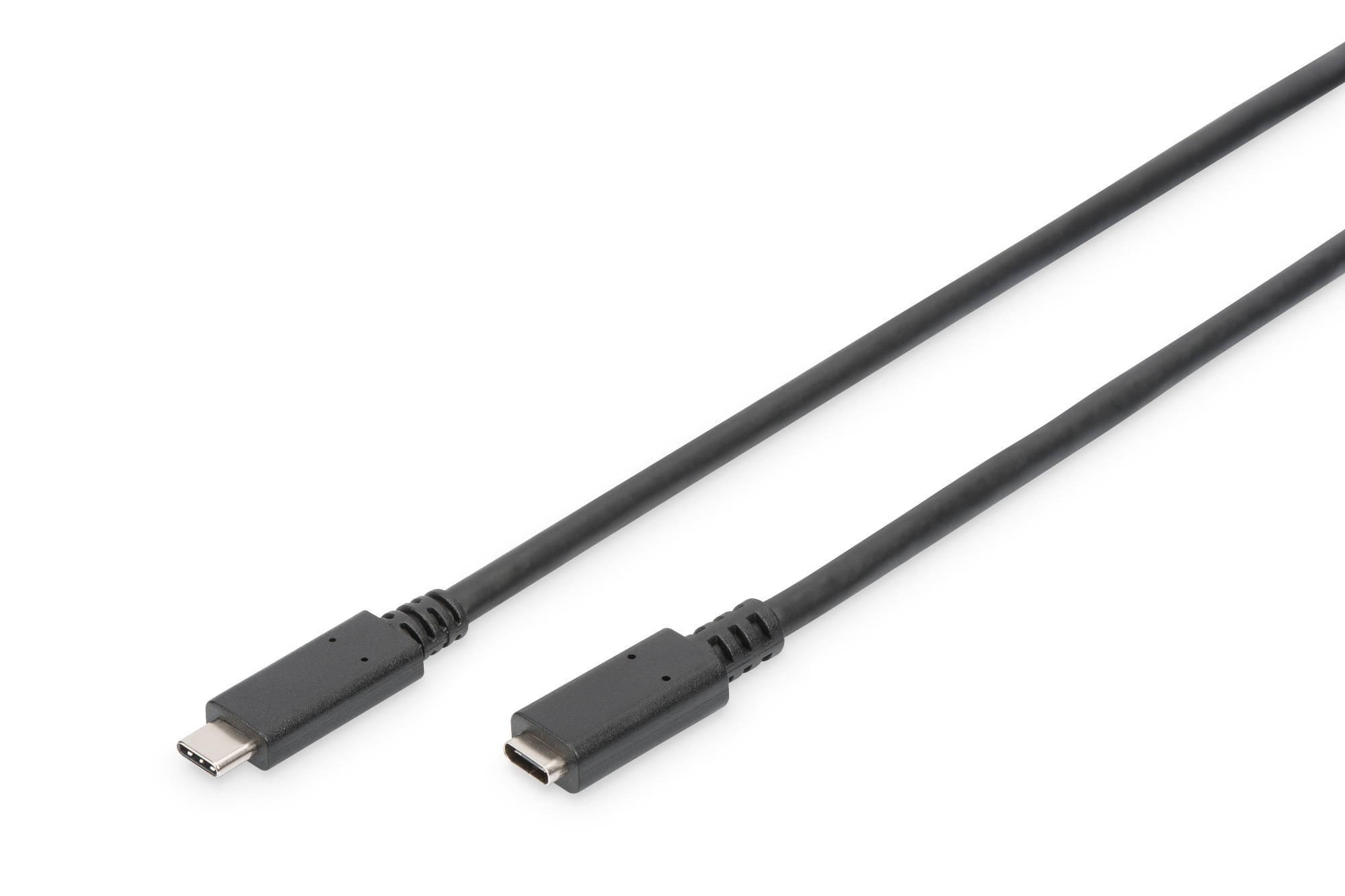 Digitus - USB Type-C Extension Cable - AK-300210-020-S - USB-C to USB-C USB Female 2.0 (Type C) - USB Male 2.0 (Type C)