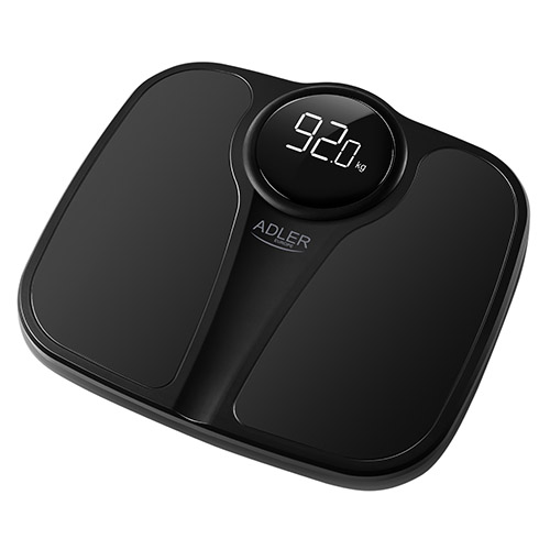 Adler - Bathroom Scale - AD 8172b - Maximum weight (capacity) 180 kg - Accuracy 100 g - Body Mass Index (BMI) measuring - Black