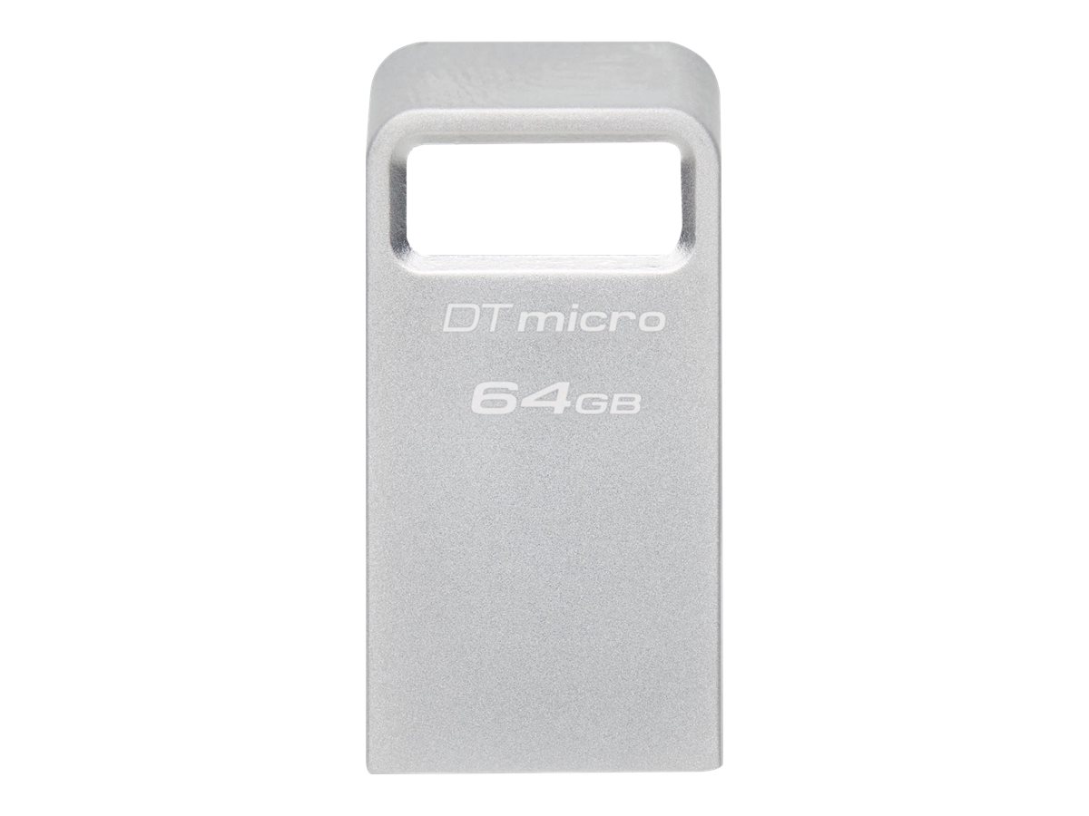 Kingston - USB 3.2 Flash Drive - DataTraveler micro - 64 GB - USB Type-A - Silver