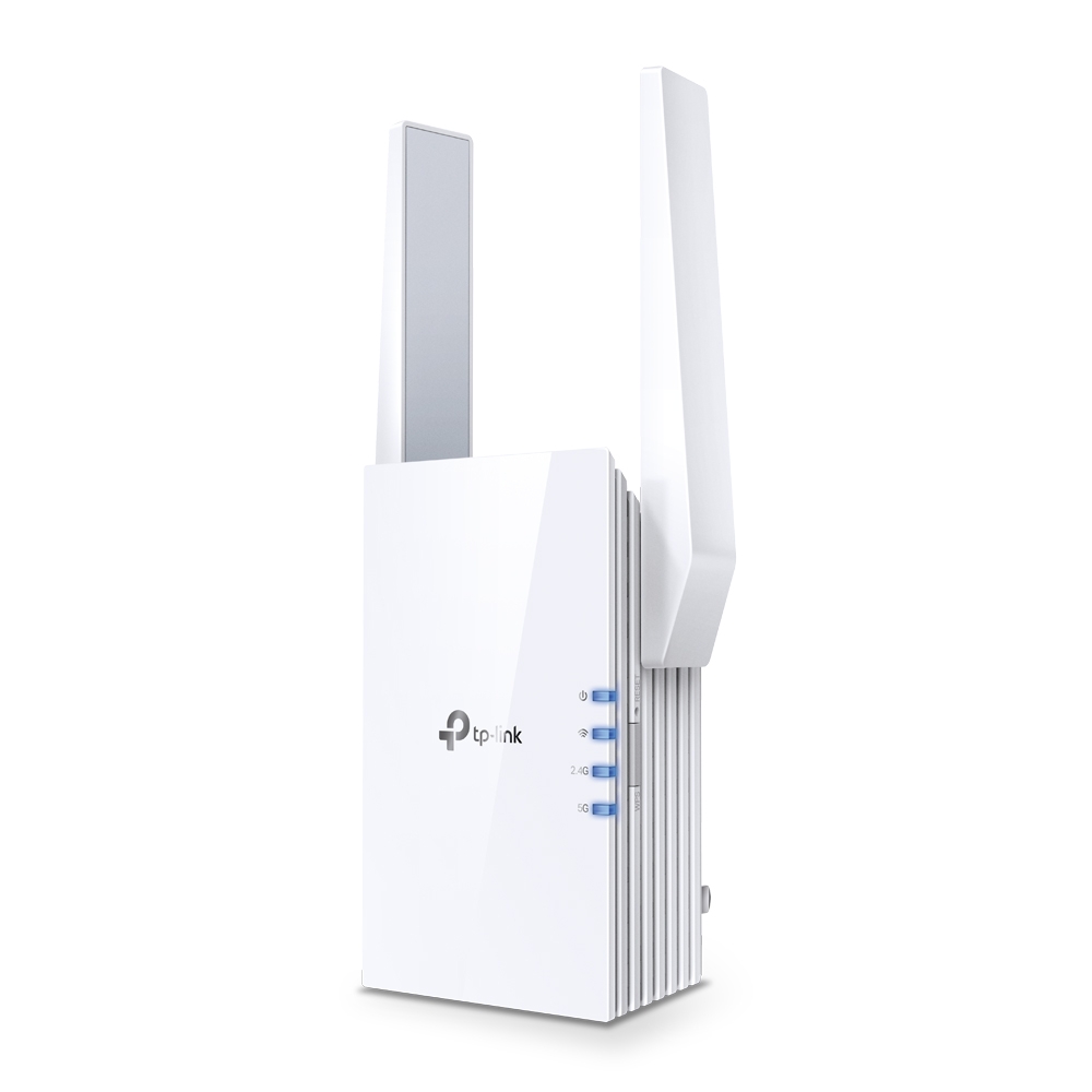 TP-LINK - AX3000 Mesh WiFi 6 Extender - RE705X - 802.11ax - Mesh Support Yes - 2402+574  Mbit/s - Ethernet LAN (RJ-45) ports 1 - No mobile broadband - MU-MiMO No - Antenna type 2x External