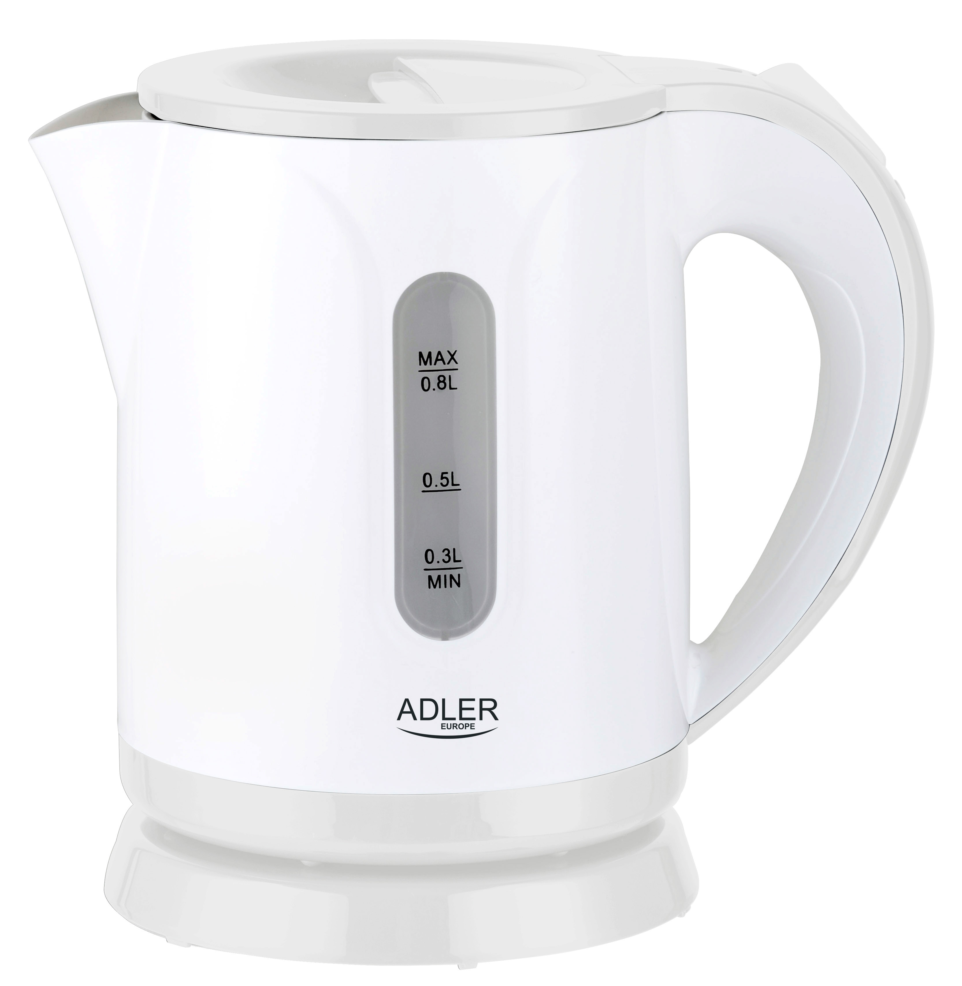 Adler - Kettle - AD 1371w - Electric - 850 W - 0.8 L - Stainless steel/Polypropylene - 360° rotational base - White