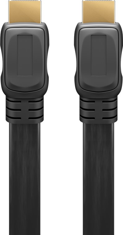 Goobay - High Speed HDMI Flat Cable with Ethernet - 61279 - HDMI male (type A) - HDMI (type A) - HDMI to HDMI - 2 m