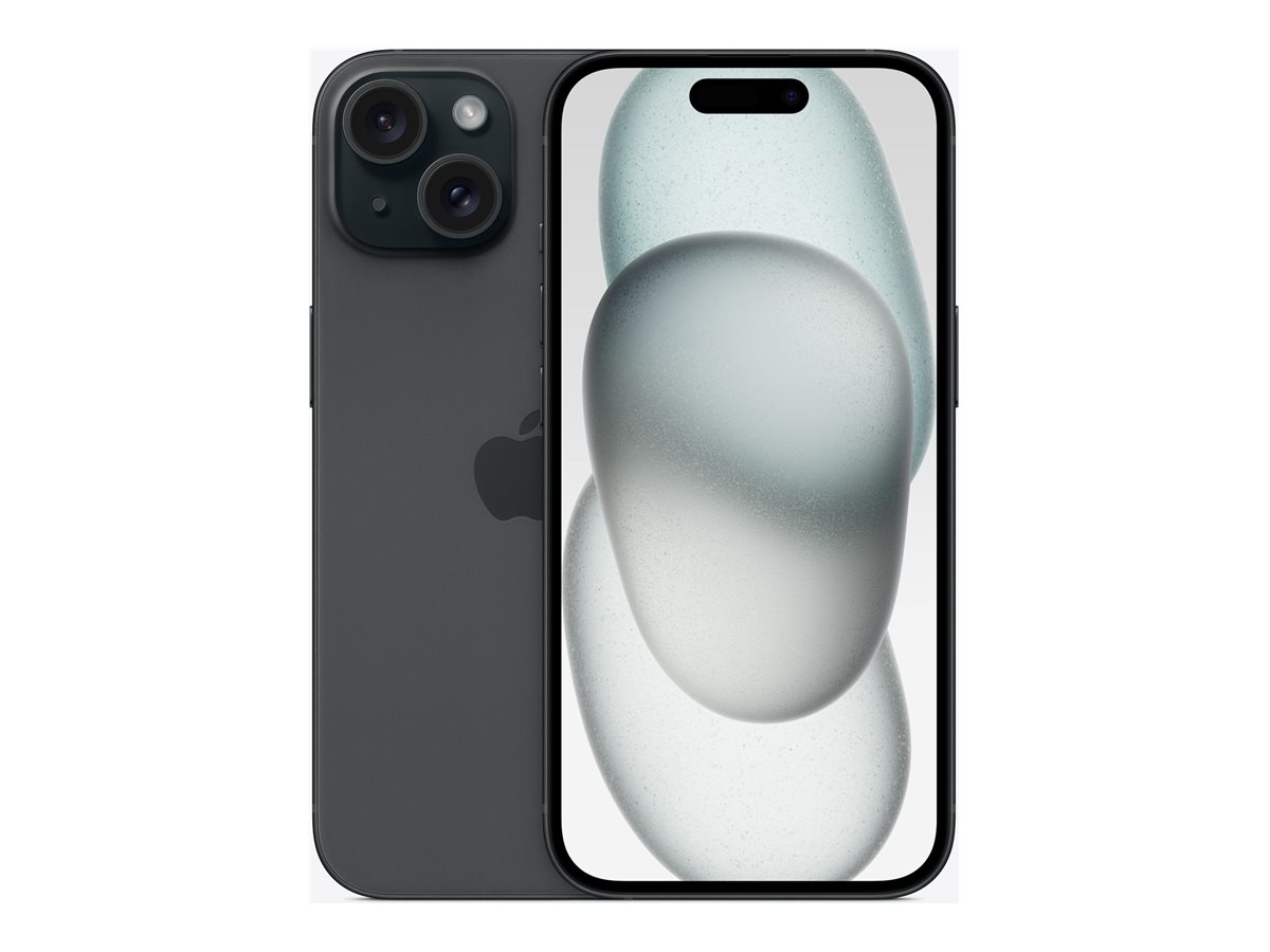Apple - iPhone 15 - Black - 6.1 " - Super Retina XDR - 2556 x 1179 pixels - A16 Bionic - Internal RAM 6 GB - 128 GB - Dual SIM - 4G - Main camera resolution 48+12 MP - Secondary camera resolution 12 MP - iOS - 17