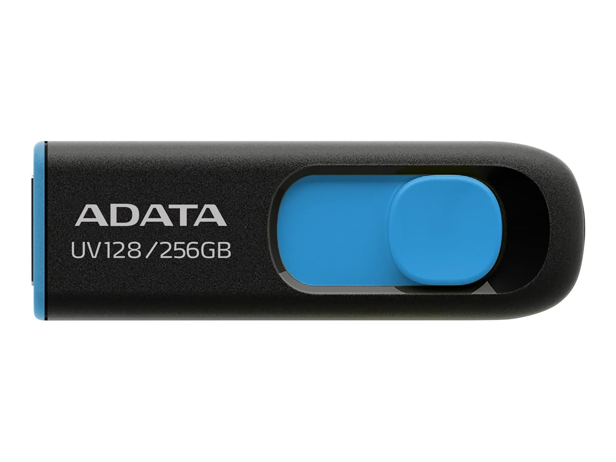 ADATA - USB Flash Drive - UV128 - 256 GB - USB Type-A - Black/Blue