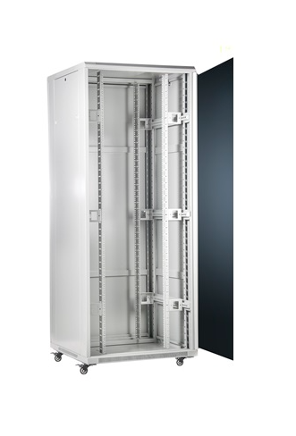 SOMI Networks - 42U, 19″ Freestanding Cabinet - 42U-80/100NACP - Max Load 800kg; Removable and Lockable Side Panels; Perforated Metal Doors; Unassembled - Depth: 100 cm - Gray