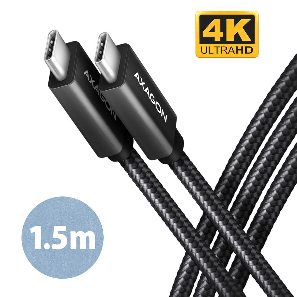 AXAGON - Data and charging USB 2.0 cable, 1.5 m - BUCM32-CM15AB - USB-C to USB-C