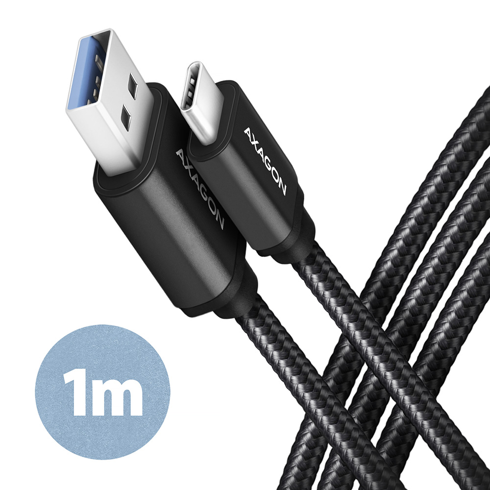 AXAGON - Data and charging USB 3.2 Gen 1 cable, 1 m - BUCM3-AM10AB - USB Type A - USB Type C
