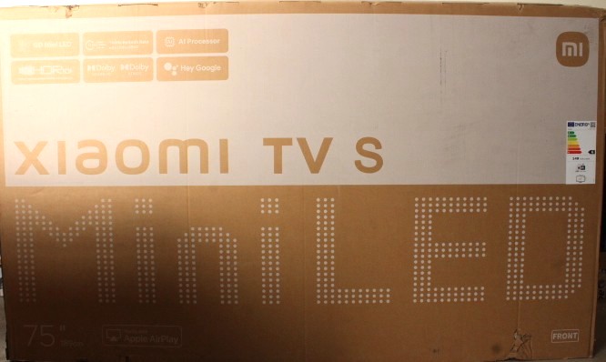 SALE OUT. Xiaomi TV S Mini 2025 75" (3840 x 2160) - Xiaomi TV - S Mini LED 2025 - 75 - Smart TV - Google TV - UHD - Black - DAMAGED PACKAGING - 32 GB