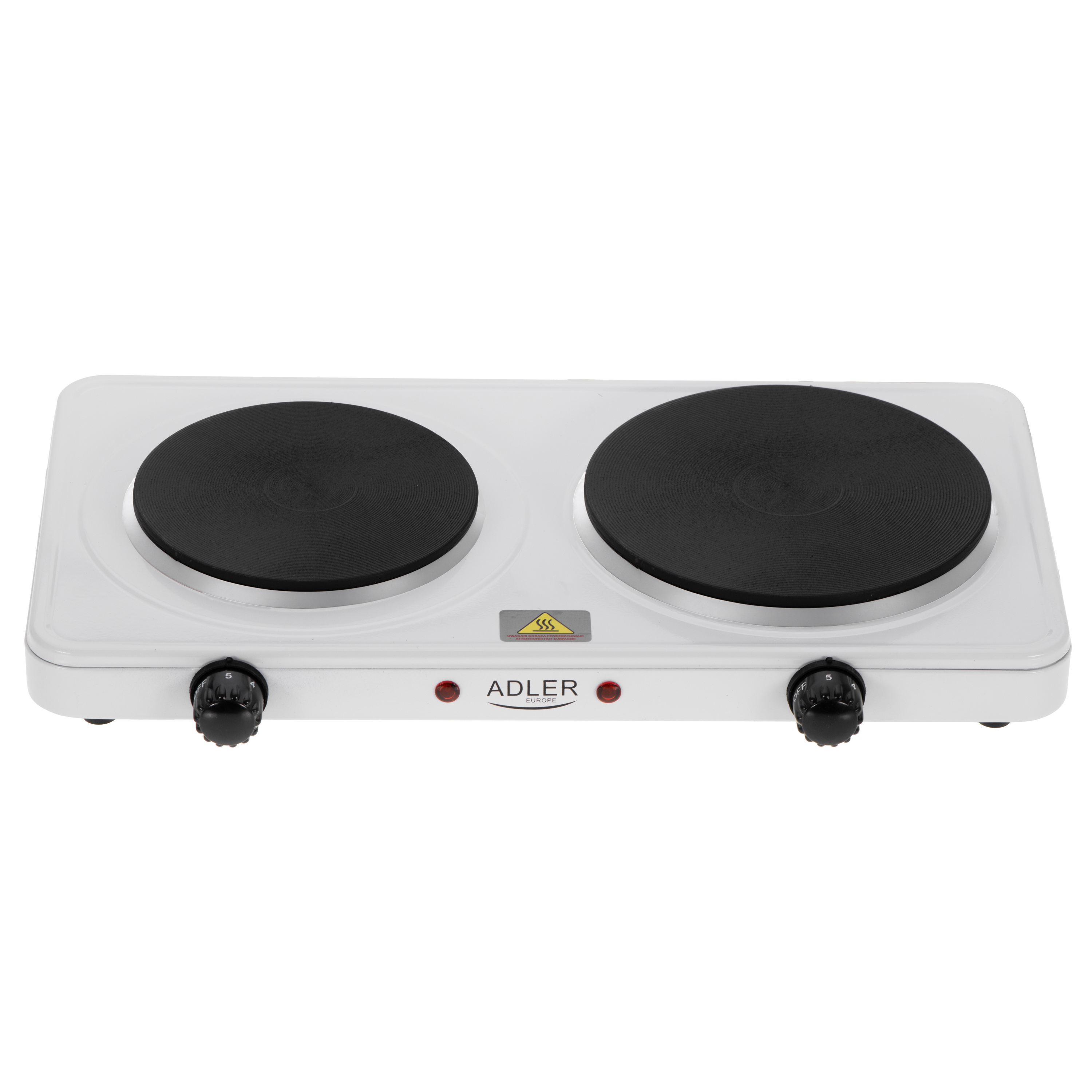 Adler Hot Plate - AD 6520 - Number of burners/cooking zones 2 - Electric - White