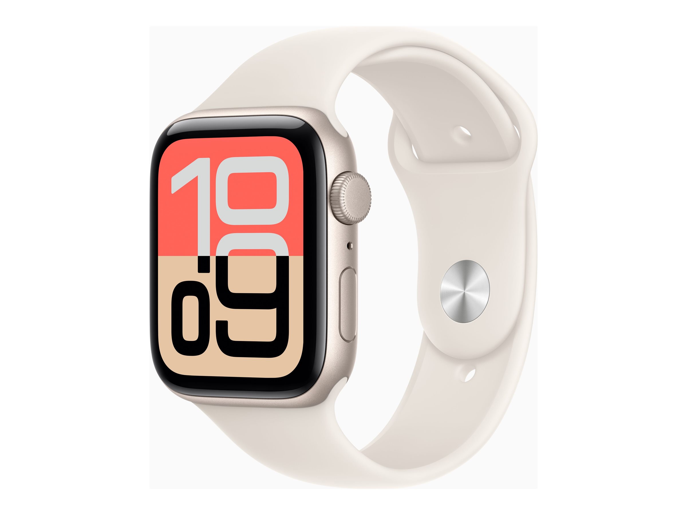Apple Watch SE 3 GPS 44mm Starlight Aluminium Case with Starlight Sport Band - M/L - Apple
