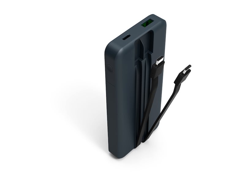 PORT CONNECT External battery 2 X USB-C PD - 10000 mAh - Blue