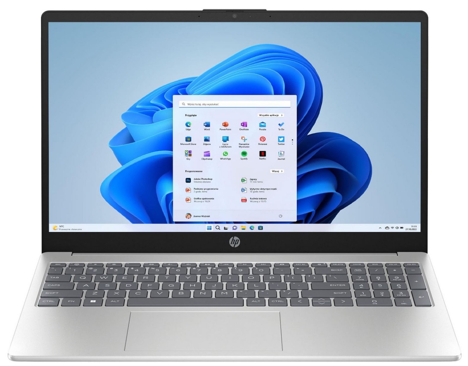 HP - 15-fd0217nw - 15 - Silver - 15.6 " - FHD - 1920 x 1080 pixels - Intel Core i3 - i3-N305 - 8 GB - DDR4 - Solid-state drive capacity 512 GB - Intel UHD Graphics - Windows 11 Home - Bluetooth version 5.3 - 802.11ax - Keyboard language English - Warranty