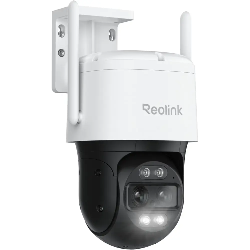 Reolink 4K Wi-Fi 6 Dual-Lens Security Camera - TrackMix Series W760 - PTZ - 8 MP - 2.8mm/F1.6 - IP65 - H.264, H.265 - Micro SD, Max. 512 GB