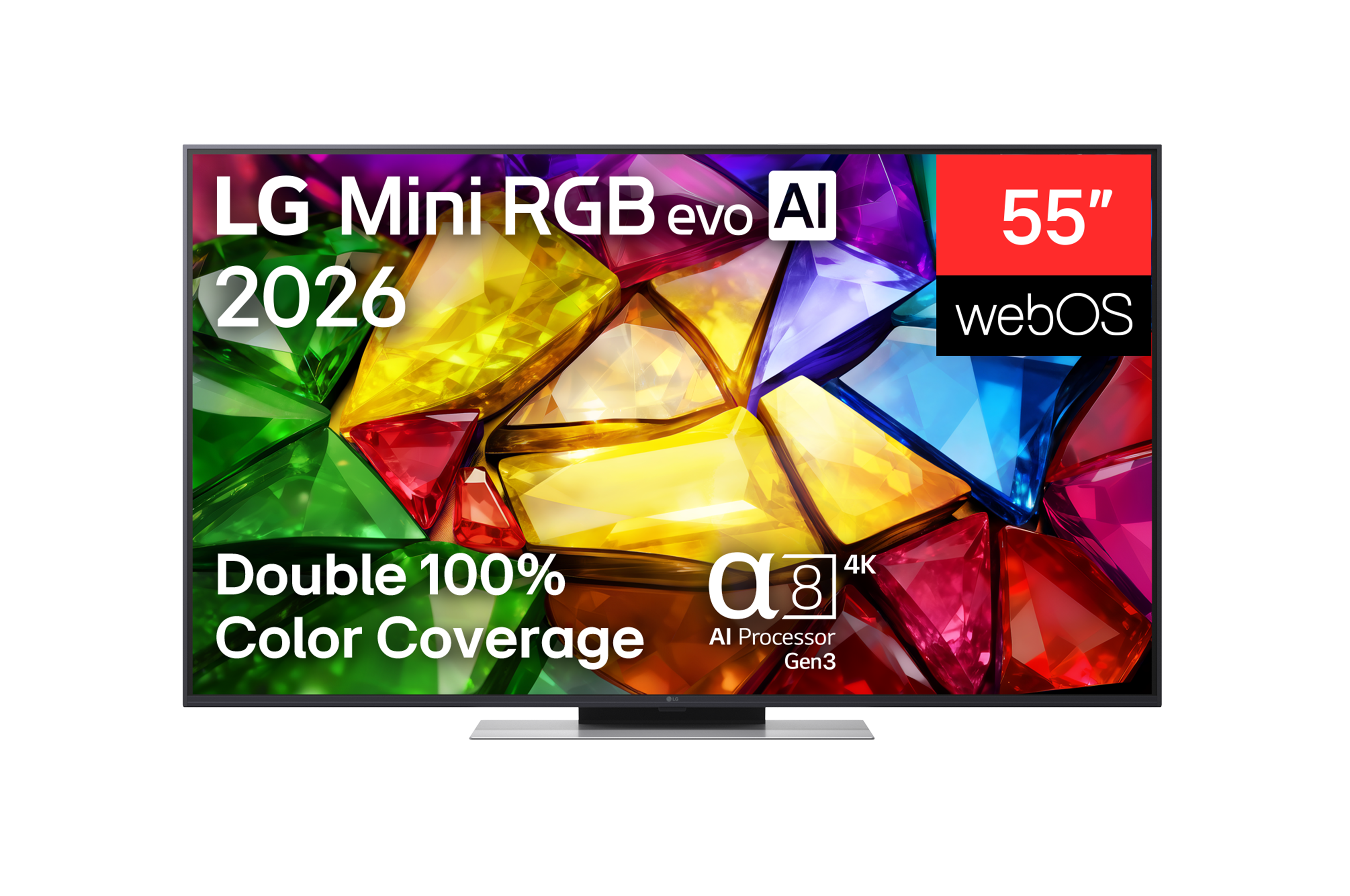 LG 4K evo AI Mini RGB TV - 55MRGB87B3B - 55 - Smart TV - webOS - UHD - Black