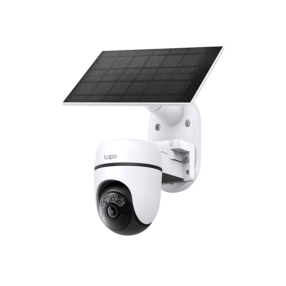 TP-LINK TC90 KIT - Solar-Powered Pan/Tilt Security Camera Kit - 3 MP - 4mm/F1.6 - MicroSD Card Up to 512 GB