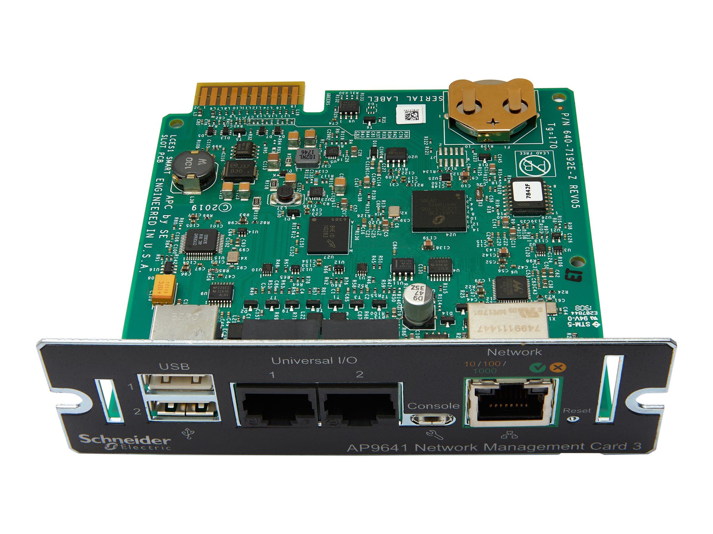 Schneider Electric AP9641 - Network Management Card 3 (NMC3) with Environmental Monitoring, secure remote UPS monitoring and management