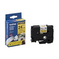 Brother - TZe-FX651 Flexible ID Laminated Tape - Black on Yellow - TZe - 8 m - 2.4 cm