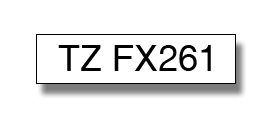 Brother - TZe-FX261 Flexible ID Laminated Tape - Black on White - TZe - 8 m - 3.6 cm