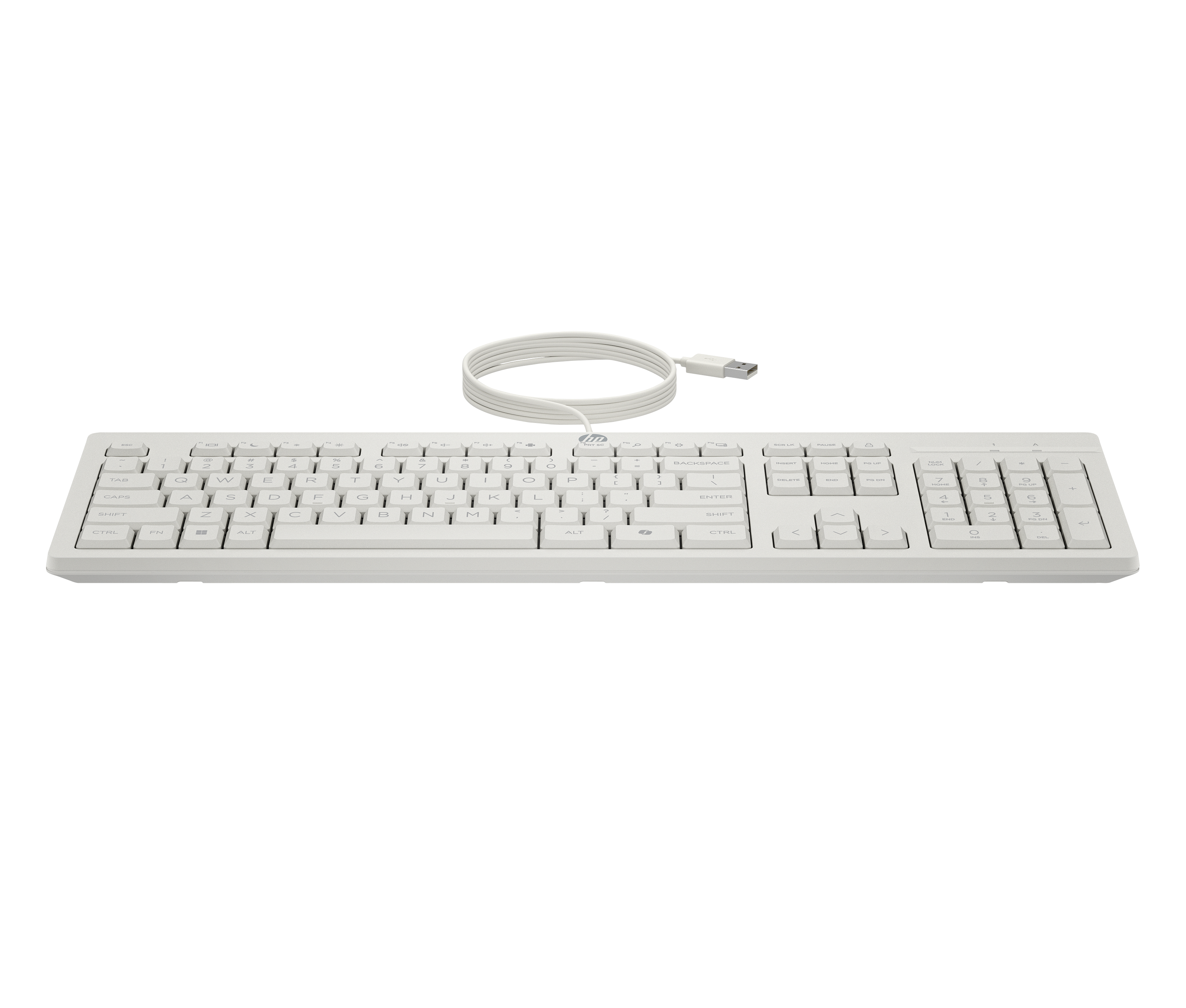 HP 225 G2 USB Wired Mouse Keyboard Combo, Copilot Key - Cashmere White - ESTONIAN