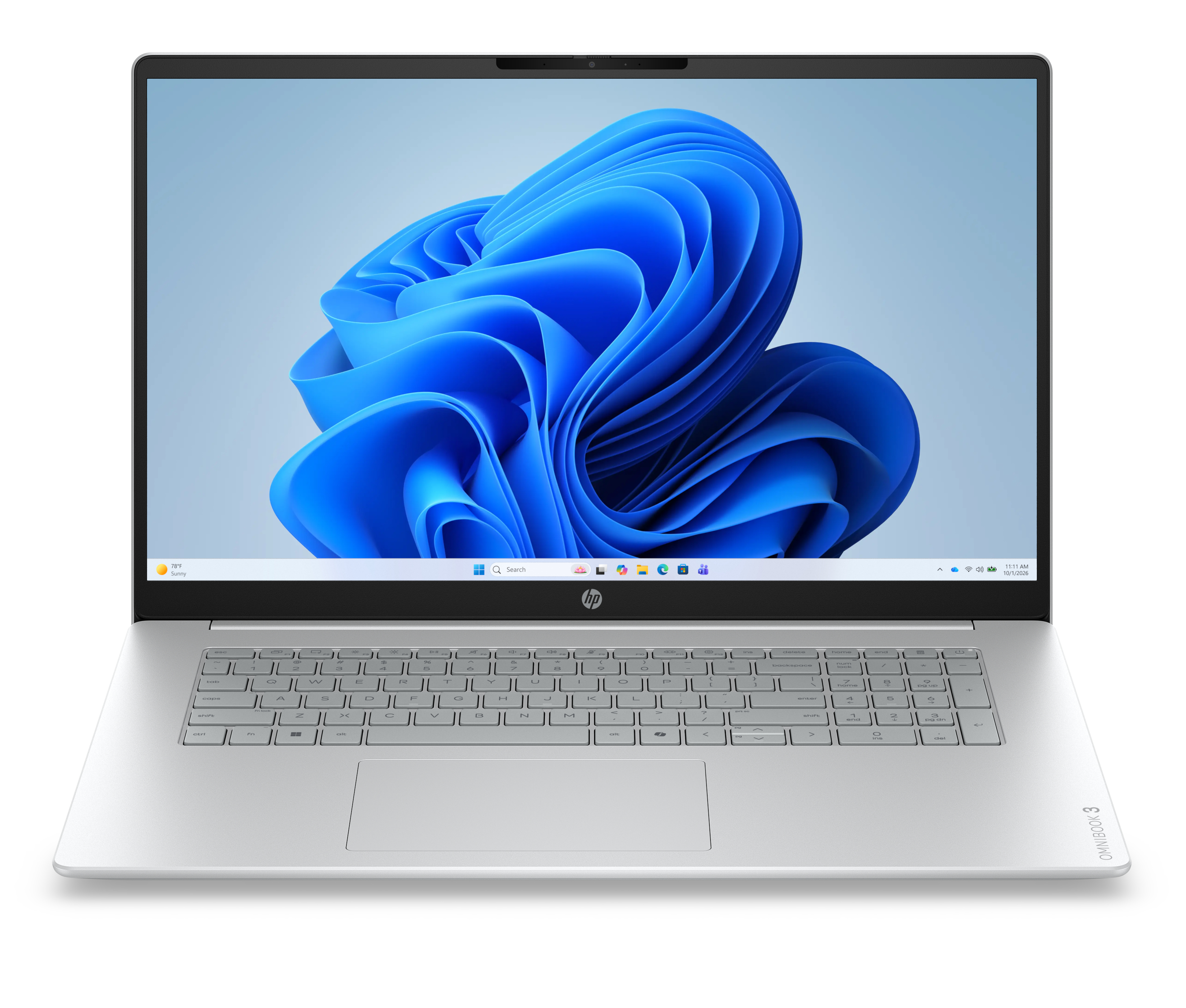 HP OmniBook 3 17-dp0007nnx - Ryzen 5 130, 24GB DDR5 1DM 4800, 512GB P, 17.3 FHD (1920x1080) Antiglare IPS 300 nits, Glacier Silver DF+ - 1080p TNR, Not Included 45W AC Adapter, Win 11 Home, 1 years