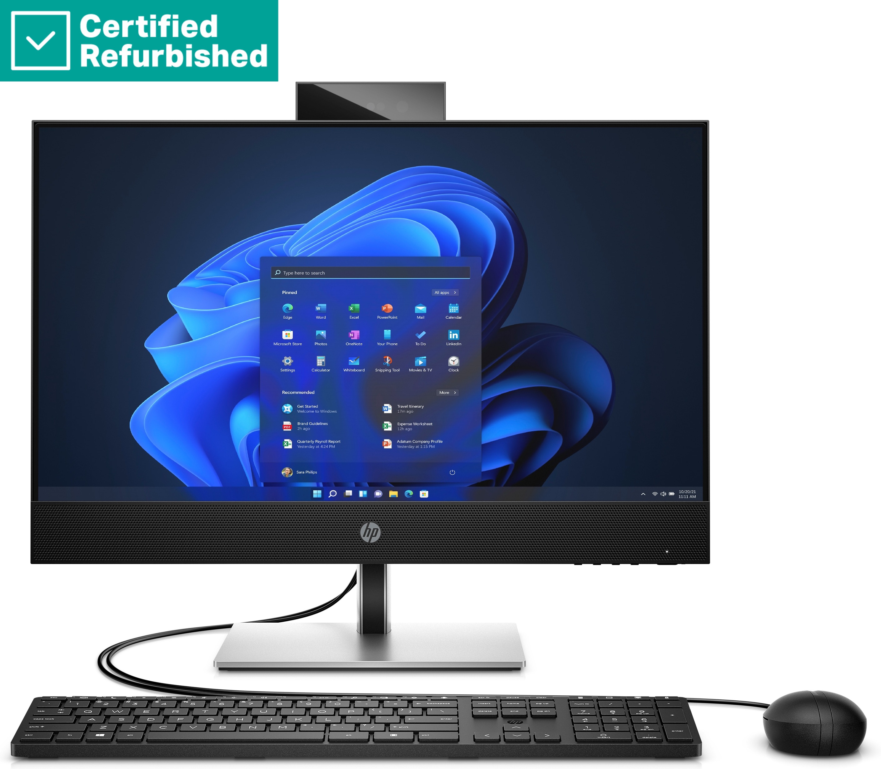 RENEW SILVER HP Pro 440 G9 AIO All-In-One - i7-13700T, 16GB, 512GB SSD, 23.8 FHD Non-Touch AG, Height Adjustable, USB Mouse, Win 11 Pro, 1 years