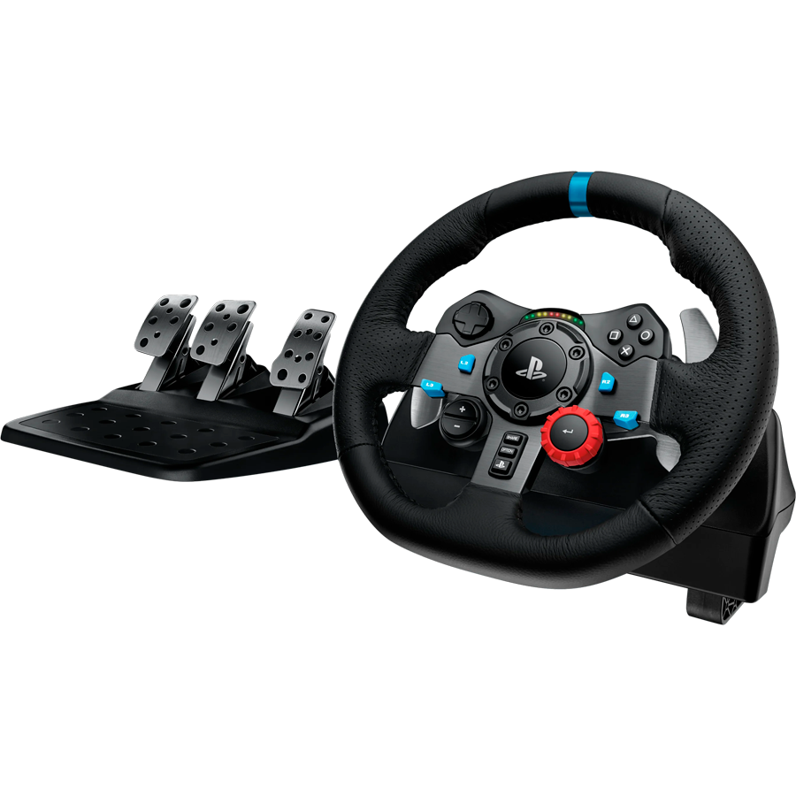 LOGITECH G29 Driving Force Racing Wheel for PlayStation5 and PlayStation4 - BLACK - USB - PLUGCG - WWi-9006 - WHEEL