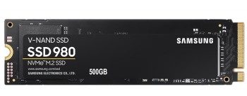 Samsung - V-NAND SSD - 980 - 500 GB - SSD form factor M.2 2280 - Solid-state drive interface M.2 NVME - Read speed 3500 MB/s - Write speed 3000 MB/s
