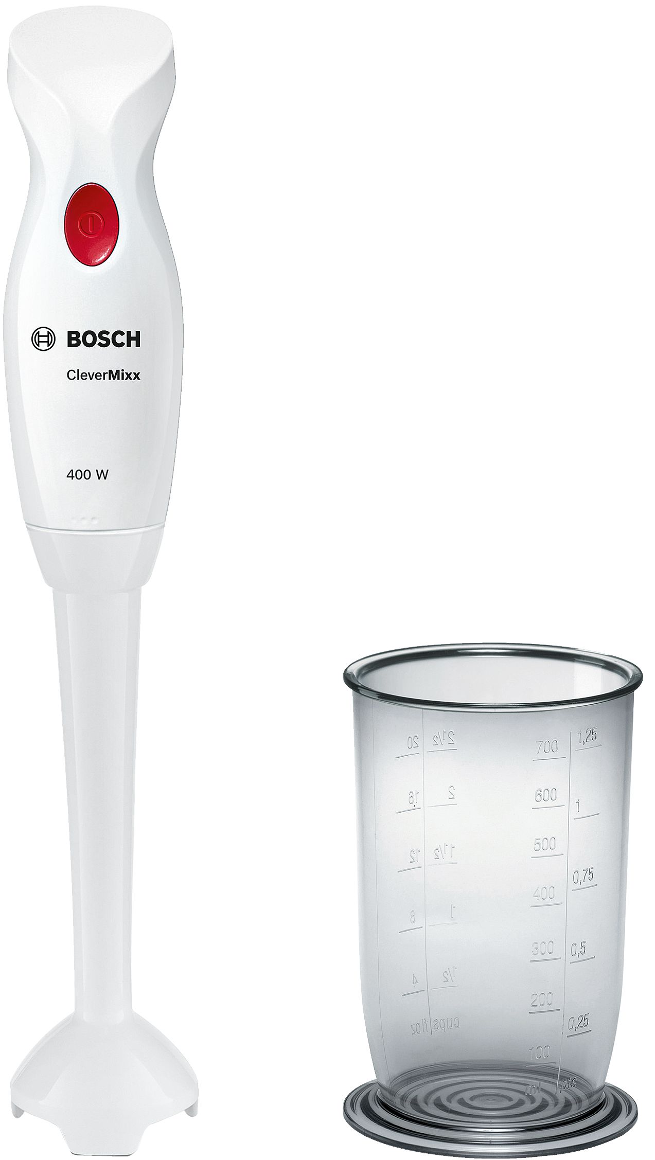 Bosch - Blender - CleverMixx MSM14100 - Hand Blender - 400 W - Number of speeds 1 - White