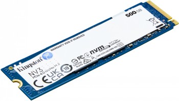 Kingston SSD - NV3 - 500 GB - SSD form factor M.2 2280 - Solid-state drive interface PCIe NVMe Gen 4.0 (x4) - Read speed 5000 MB/s - Write speed 3000 MB/s