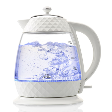 ETA - Crystal Kettle - ETA315490010 - Electric - 2200 W - 1.7 L - Glass - 360° rotational base - Glass/White