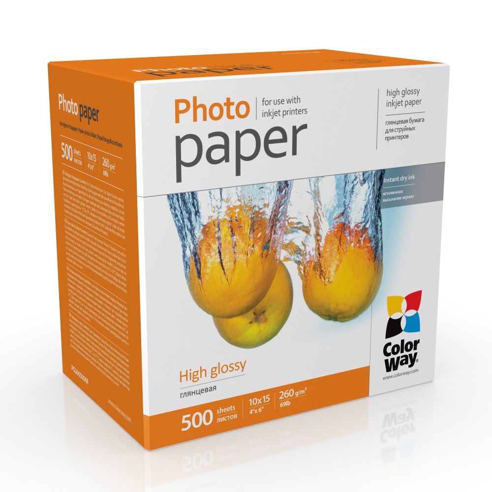 Photo Paper - PG2605004R - Glossy - White - 260 g/m² - 10 x 15 cm