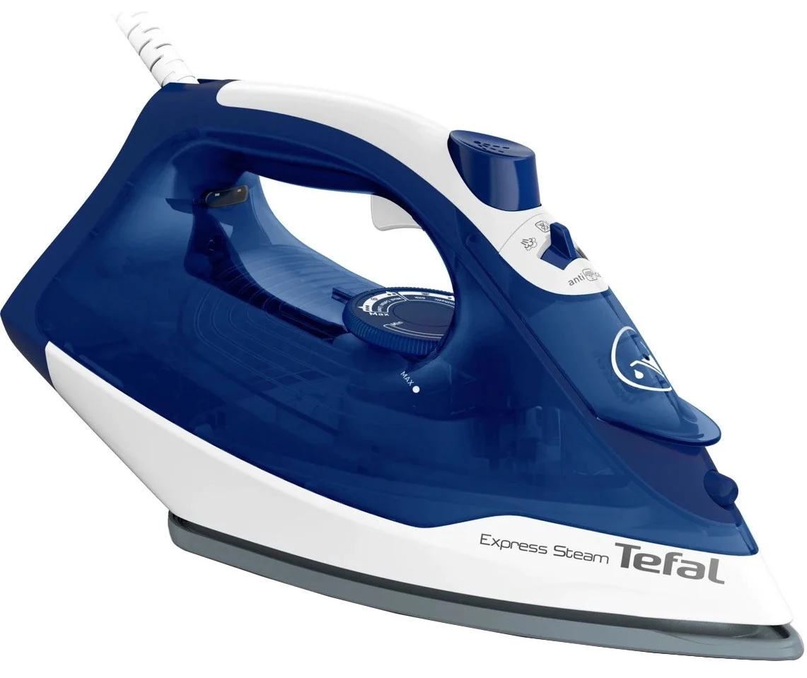 TEFAL - FV2838E0 - Steam Iron - 2400 W - Water tank capacity 270 ml - Continuous steam 40 g/min - Blue/White