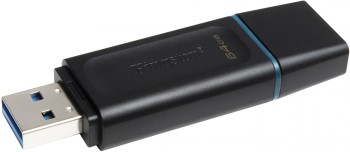 Kingston - USB Flash Drive - DataTraveler Exodia - 64 GB - USB Type-A - Black/Blue