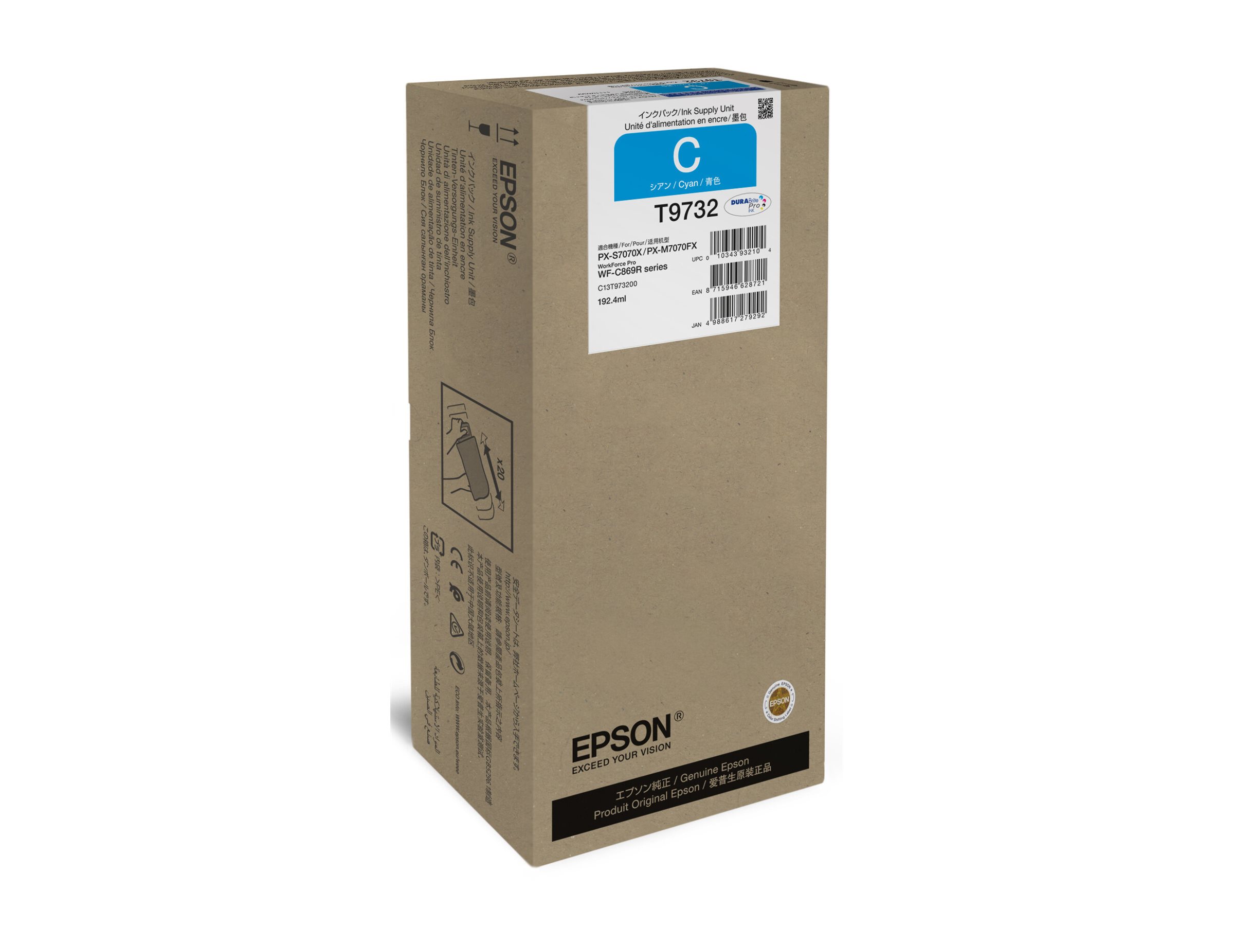 Epson WorkForce Pro WF-C869R XL Ink Supply Unit - C13T97320N - Ink pack - Cyan