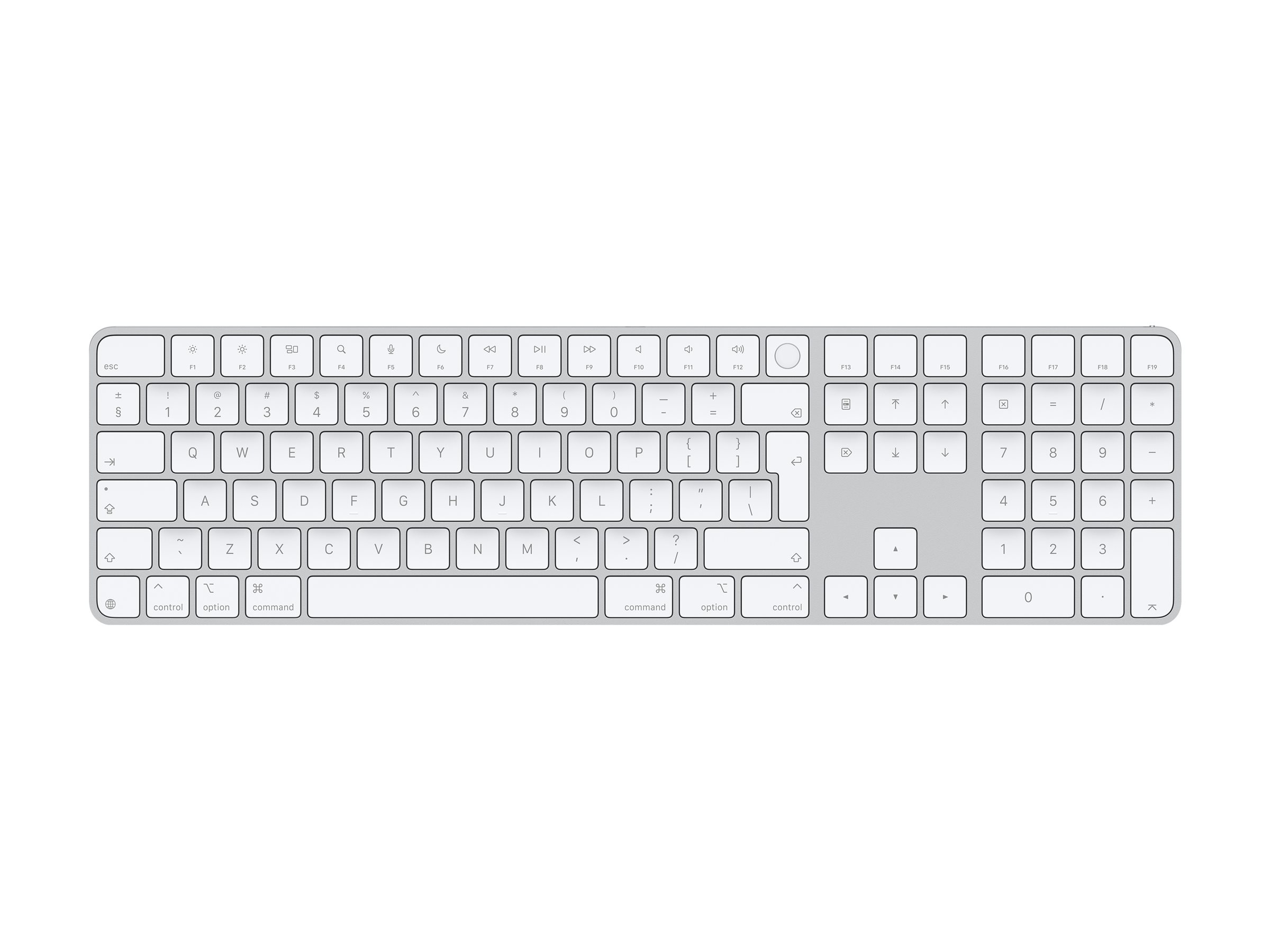 Apple Magic Keyboard with Touch ID and Numeric Keypad - Keyboard - Wireless - English - White