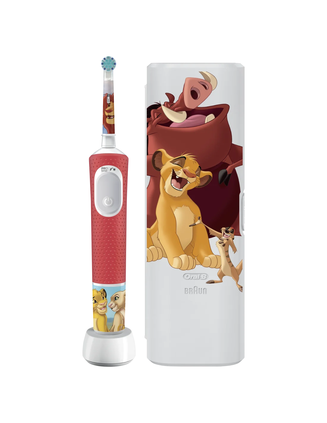 Oral-B - Electric Toothbrush - Vitality PRO Kids 3+ Lion King - Rechargeable - For children - Number of brush heads included 1 - Number of teeth brushing modes 2