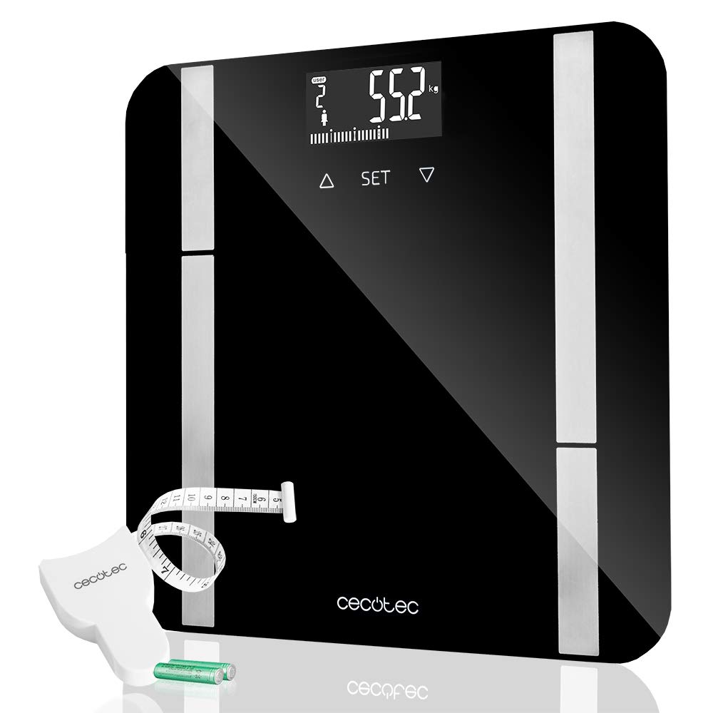 Cecotec - Smart Bathroom Scale - Surface Precision 9450 Full Healthy - Maximum weight (capacity) 180 kg - Accuracy 100 g - Black