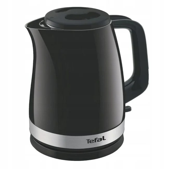 TEFAL - Kettle - KO150F30 Delfini Vision - Electric - 2400 W - 1.5 L - Plastic - 360° rotational base - Black/Stainless steel