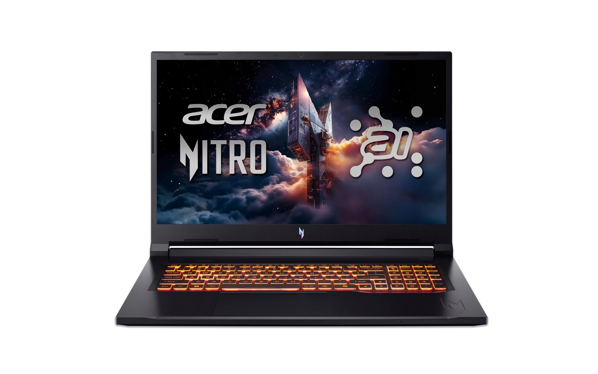 Acer - Nitro V 17 AI ANV17-41-R27Z - Obsidian Black - 17.3 " - IPS - QHD - 2560 x 1440 pixels - AMD Ryzen 7 - 260 - 32 GB - DDR5 - Solid-state drive capacity 1000 GB - NVIDIA GeForce RTX 5060 - GDDR7 - 8 GB - Windows 11 Home - 802.11ax - Bluetooth version
