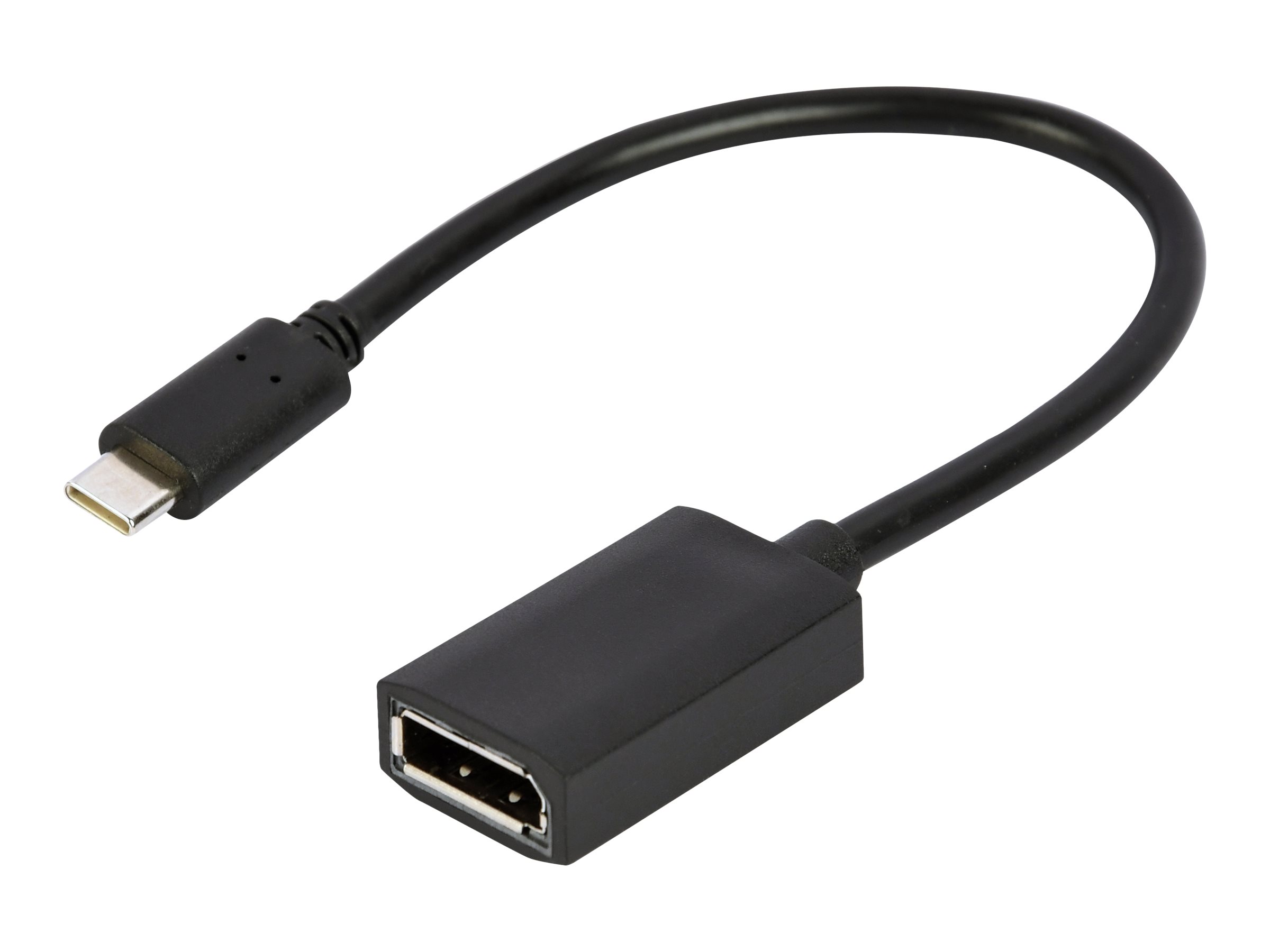 Cablexpert USB Type-C to DisplayPort adapter cable, 4K, 15 cm, black - Type-C to DisplayPort
