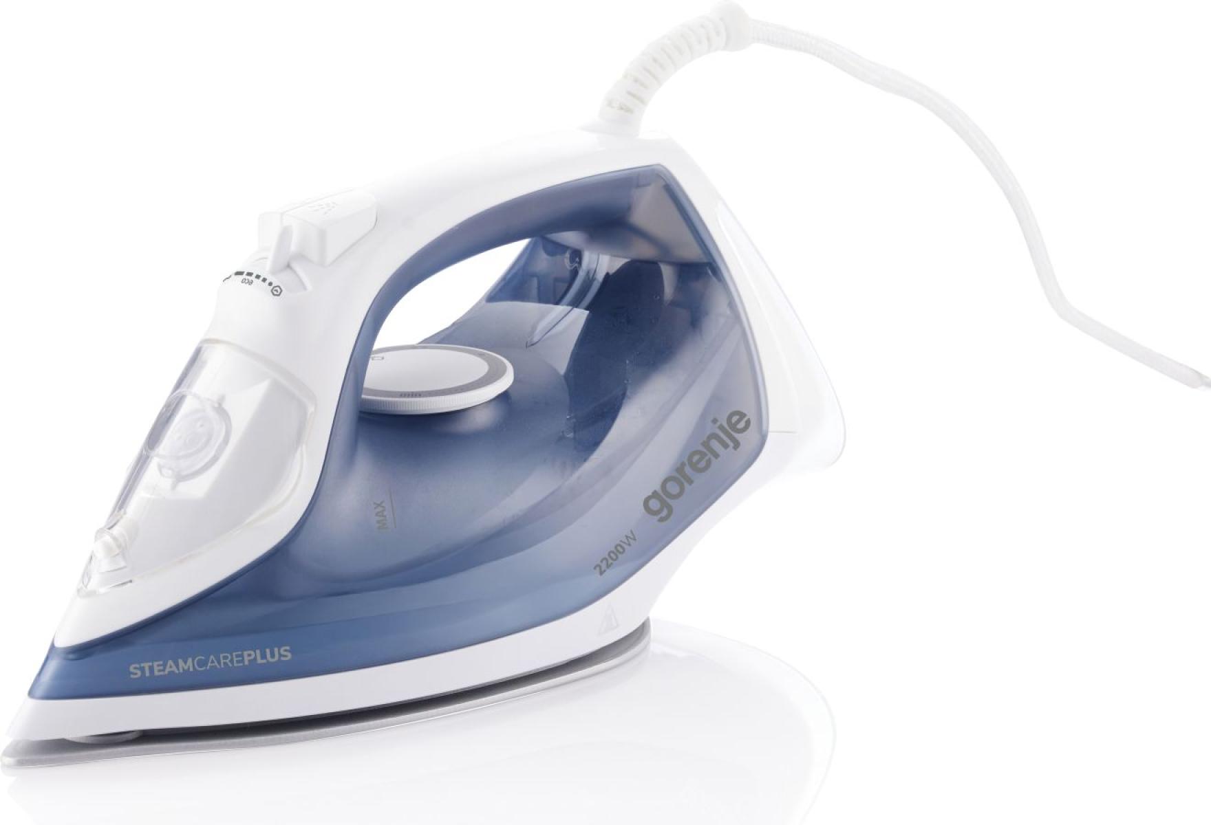 Gorenje SIK2200WB - Steam iron - 2200 W - Continuous steam 35 g/min - Water tank capacity 450 ml - Blue - Steam boost performance 160 g/min
