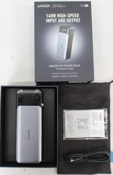 SALE OUT. Anker 737 Power Bank Gen 2 B2C - UN Black Iteration 1 - A1289011 - 24000 mAh - Black - DEMO