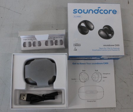 SALE OUT. Anker Soundcore C40i Flexible and Comfortable Clip-On Earbuds, Black - SALE OUT. Anker Soundcore Flexible and Comfortable Clip-On Earbuds - C40i - DEMO