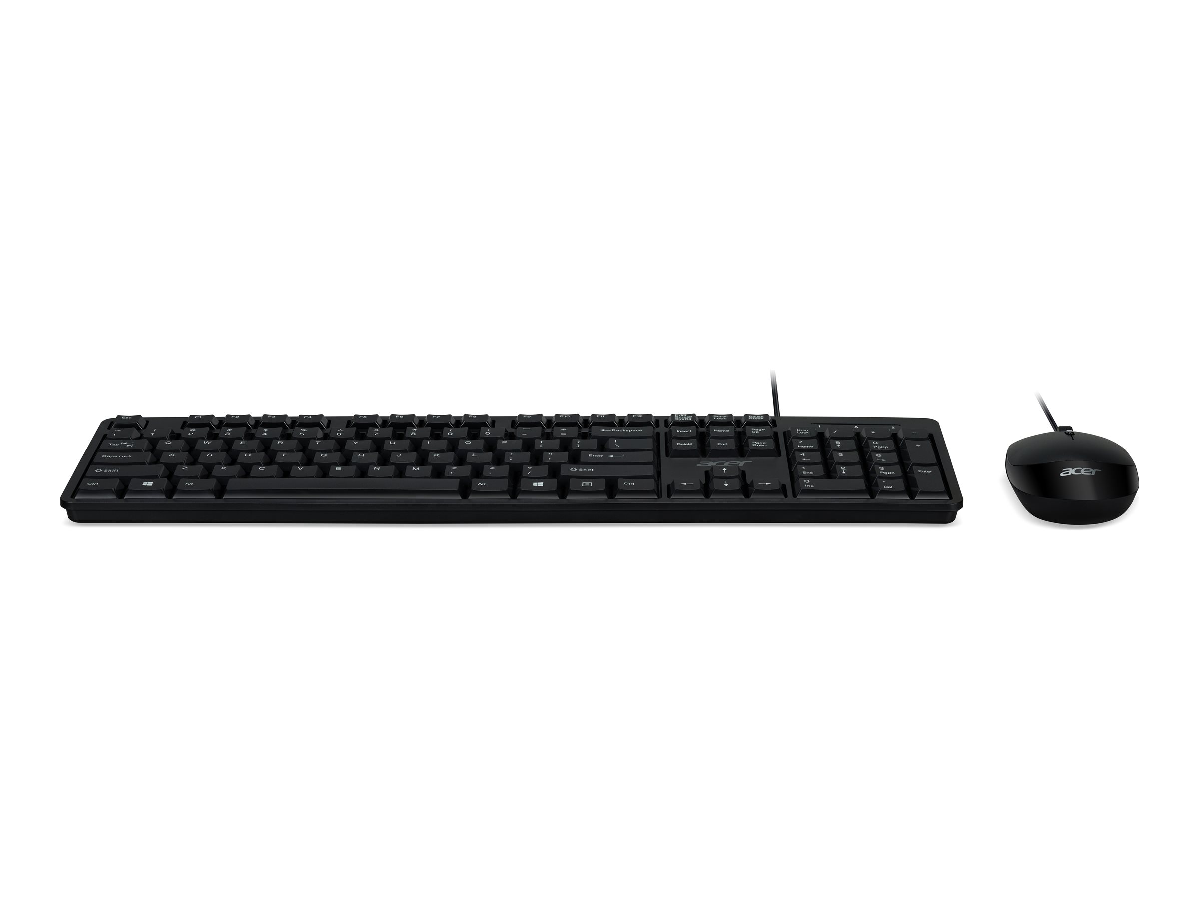 Acer Combo 100, AKW900 + AMW920 - Keyboard and Mouse Set - Wired - Mouse included - US International - Black - Retail Pack