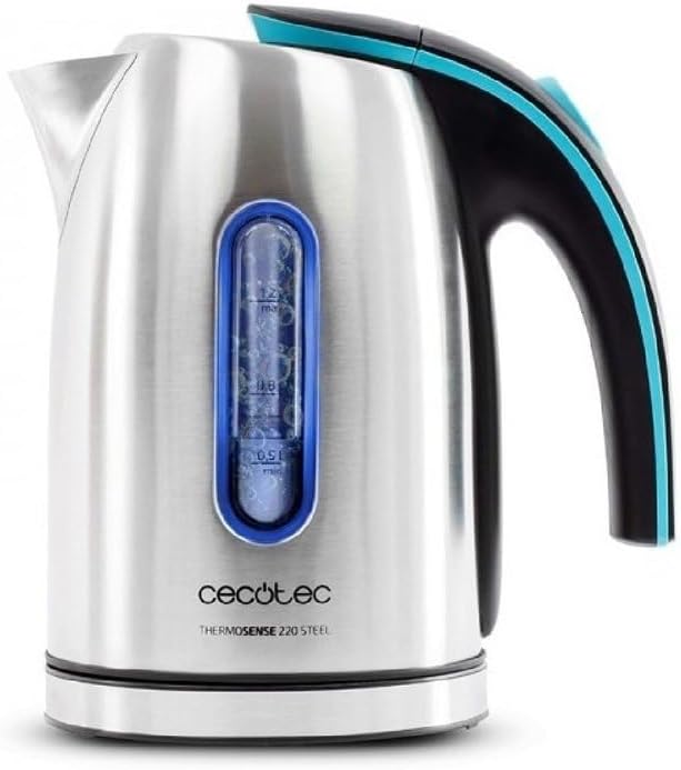 Cecotec Kettle - ThermoSense 220 Steel - Electric - 1630 W - 1.2 L - Stainless Steel - 360° rotational base - Stainless Steel