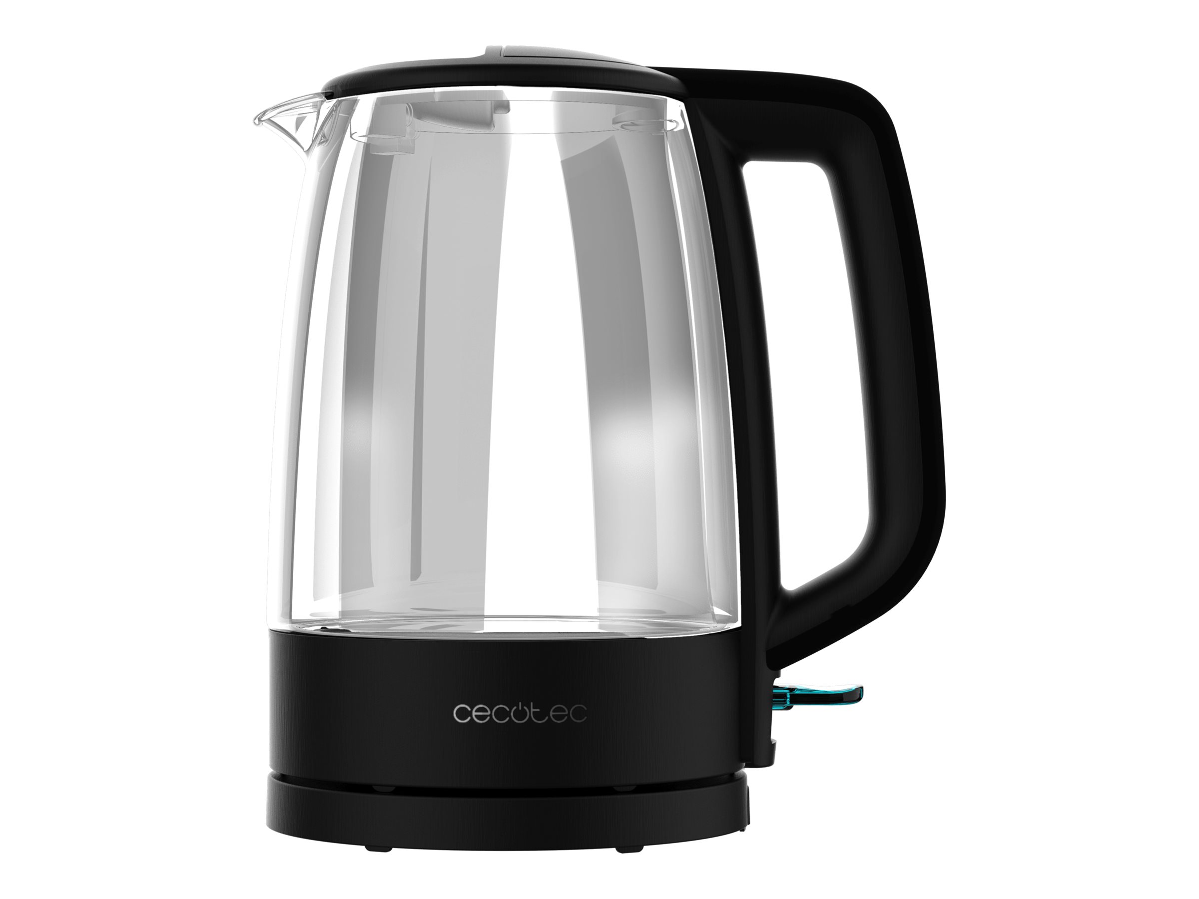 Cecotec Kettle - ThermoSense 320 Clear - 2200 W - Electric - 1.7 L - Glass - 360° rotational base - Black/Transparent
