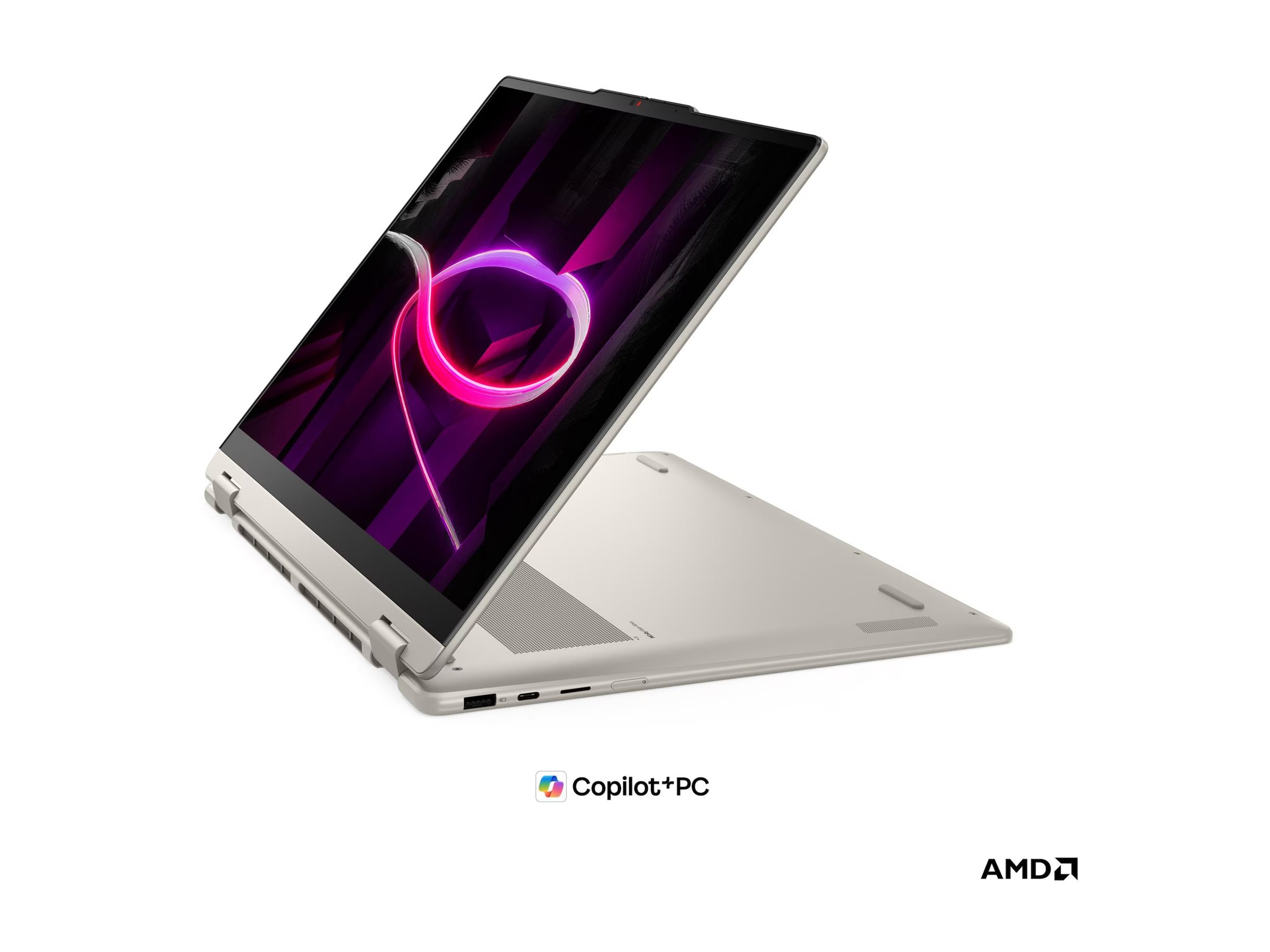 Lenovo Yoga 7 2-in-1 16AGP11 AMD - Seashell - 16 " - OLED - Touchscreen - WUXGA - 1920 x 1200 pixels - Glossy - AMD Ryzen AI 5 - 435 - 16 GB - Soldered LPDDR5X - Solid-state drive capacity 512 GB - AMD Radeon 840M Graphics - Windows 11 Home - 802.11be - B