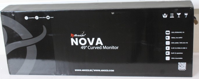 SALE OUT. Arozzi Nova 49" VA, 165Hz - White - SALE OUT. Arozzi - Nova - 49 " - VA - 32:9 - 165 Hz - 4 ms - 5120 x 1440 pixels - 350 cd/m² - HDMI ports quantity 2 - White - Warranty 24 month(s) - DAMAGED PACKAGING, USED, SCRATCHED BODY AND AC-ADAPTER